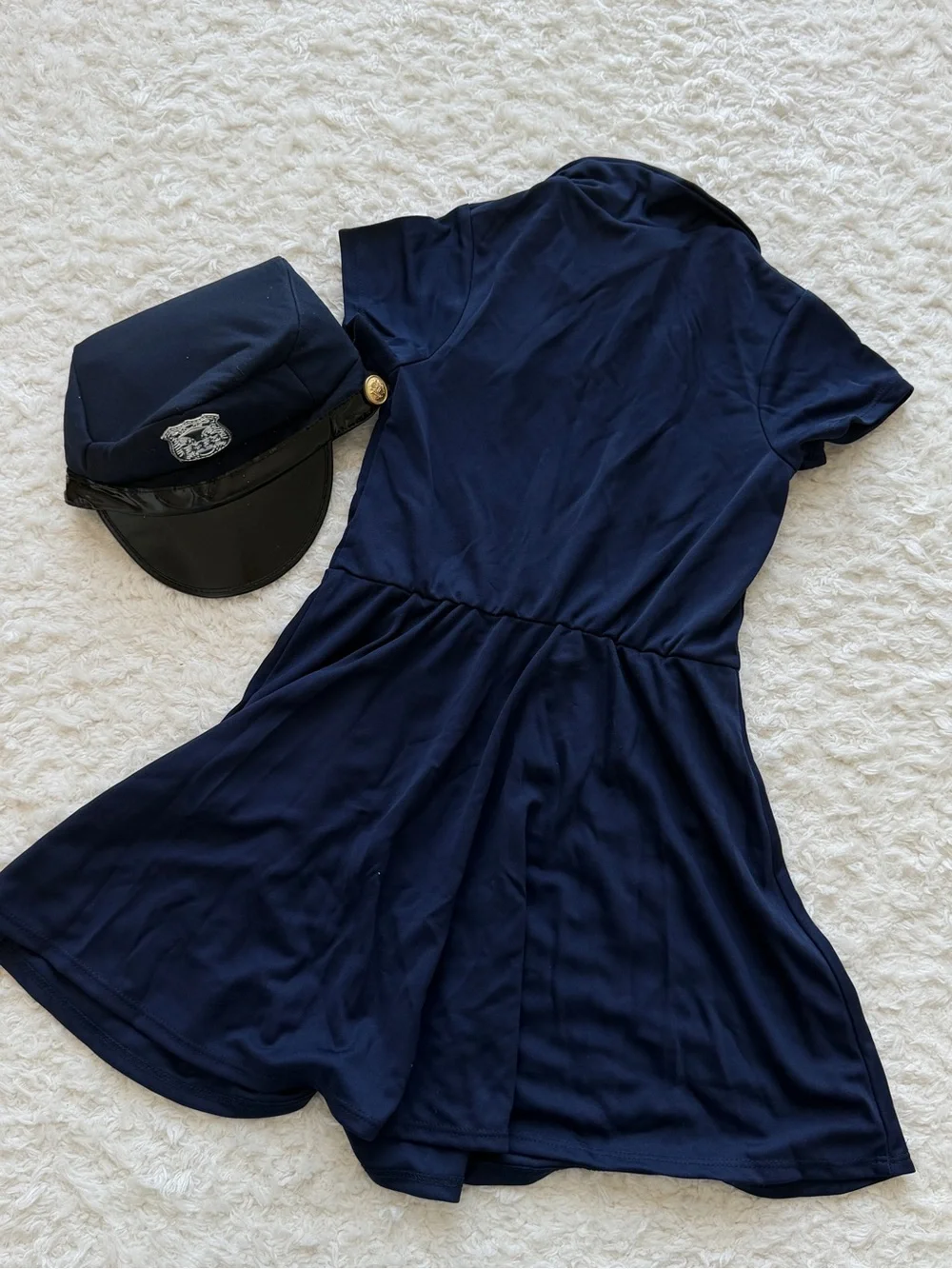 Girls Policeman Dress and Hat. 5-6 years
